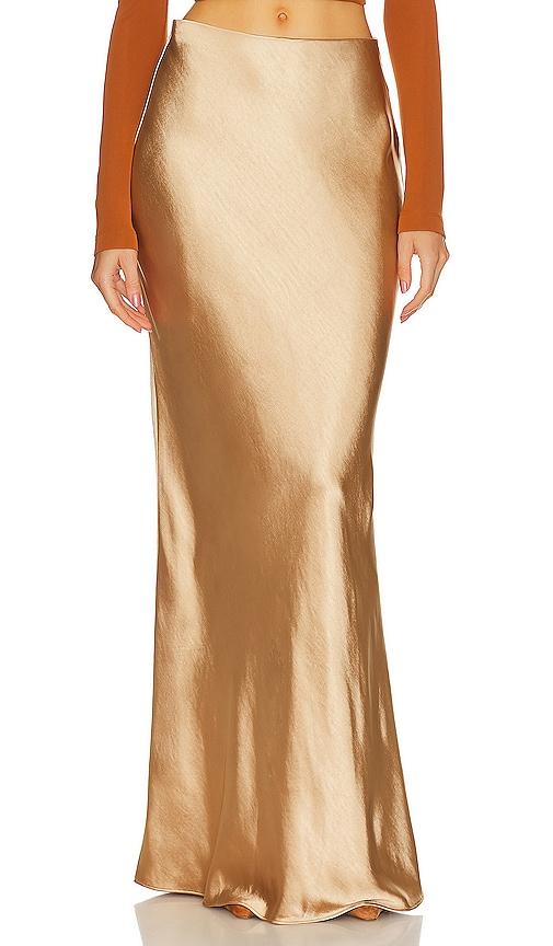 L'Academie Emmeline Maxi Skirt in Beige by L'ACADEMIE