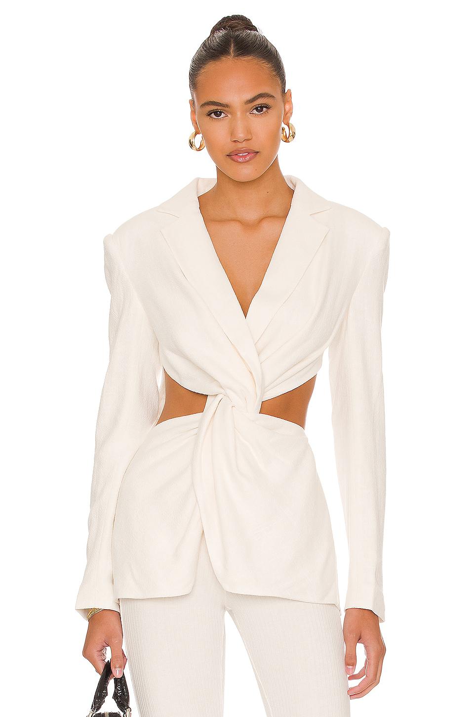 L'Academie Emmy Blazer in Ivory by L'ACADEMIE