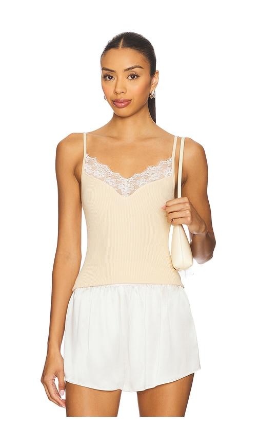 L'Academie Eugene Tank Top in Tan by L'ACADEMIE
