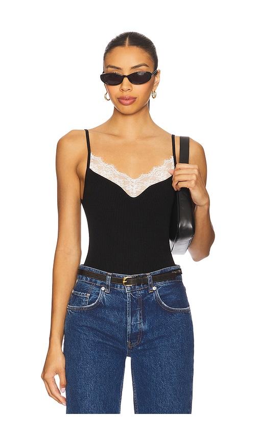 L'Academie Eugene Tank Top in White, black by L'ACADEMIE