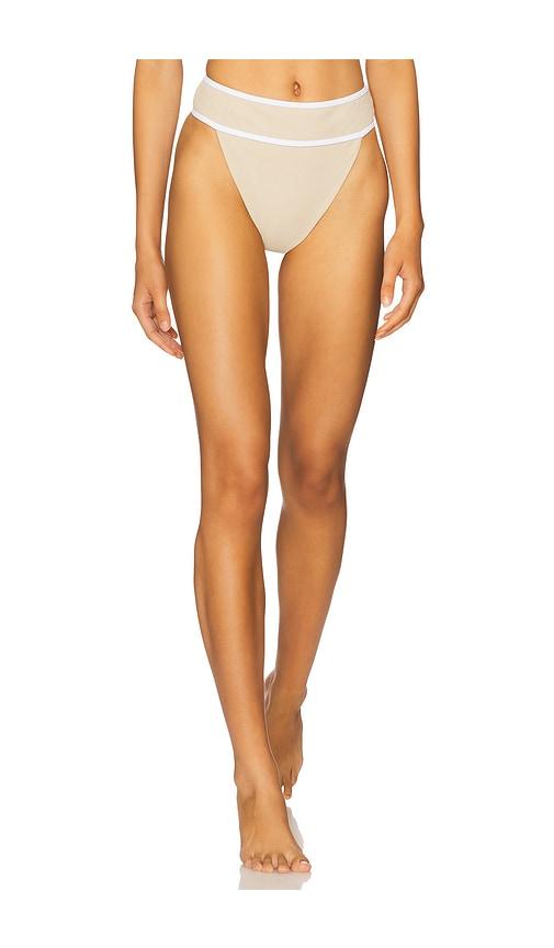 L'Academie Jolie High Waist Bottom in Beige by L'ACADEMIE