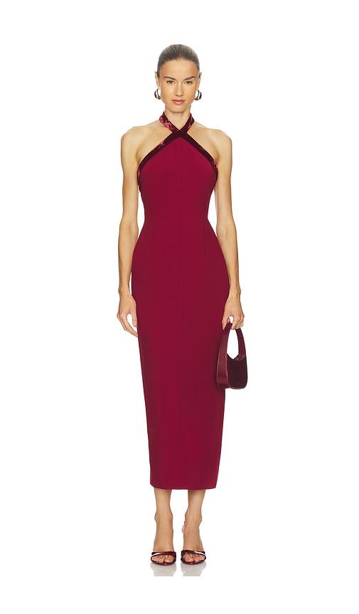 L'Academie Lali Maxi Dress in Burgundy by L'ACADEMIE
