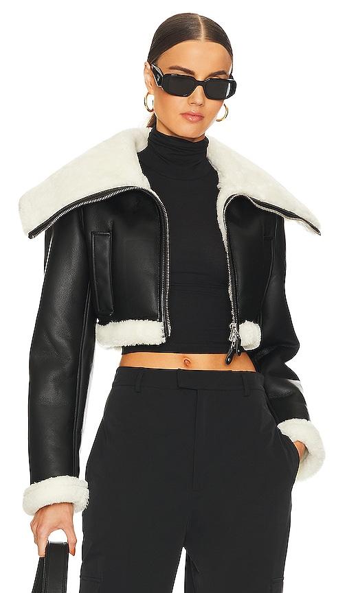 L'Academie Lilianna Cropped Jacket in Black by L'ACADEMIE