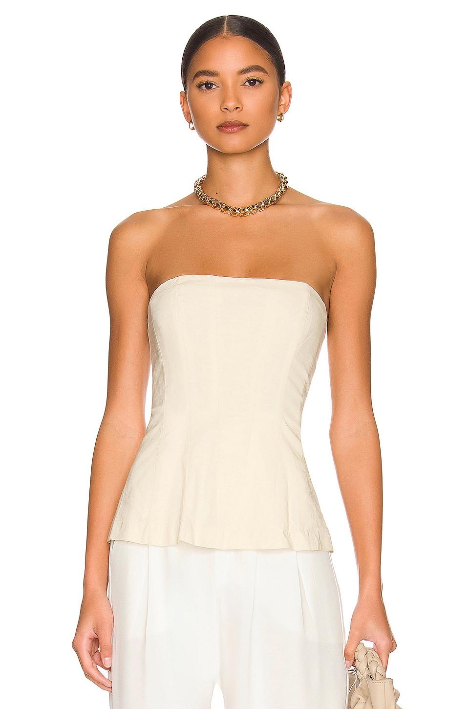 L'Academie Lorena Top in Beige by L'ACADEMIE