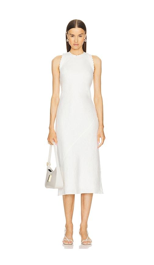 L'Academie Lucie Midi Dress in Ivory by L'ACADEMIE