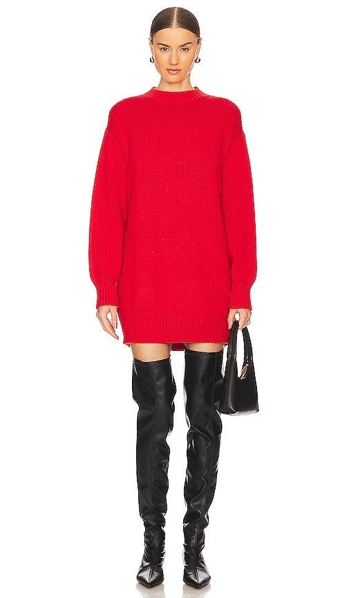 L'Academie Manal Sweater Dress in Red by L'ACADEMIE