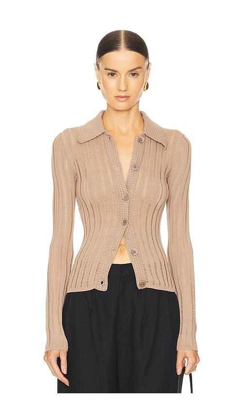 L'Academie Olivie Cardigan in Taupe by L'ACADEMIE