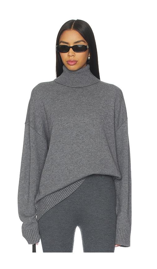 L'Academie Ronny Turtleneck Sweater in Grey by L'ACADEMIE
