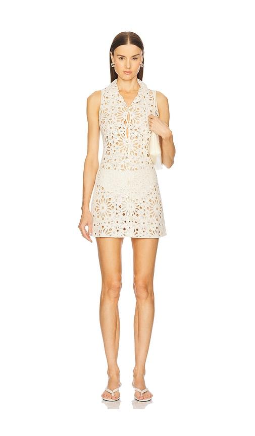 L'Academie Shay Mini Dress in Beige by L'ACADEMIE