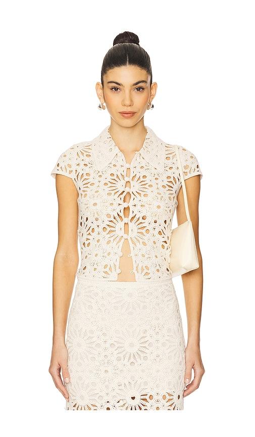 L'Academie Shay Top in Cream by L'ACADEMIE