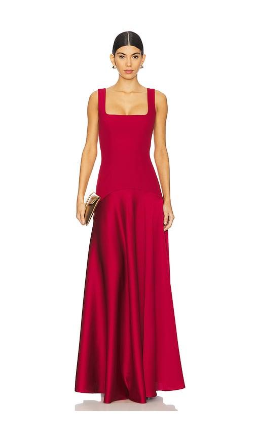 L'Academie Sidney Gown in Burgundy by L'ACADEMIE