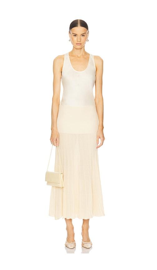 L'Academie Soleil Maxi Dress in Beige by L'ACADEMIE