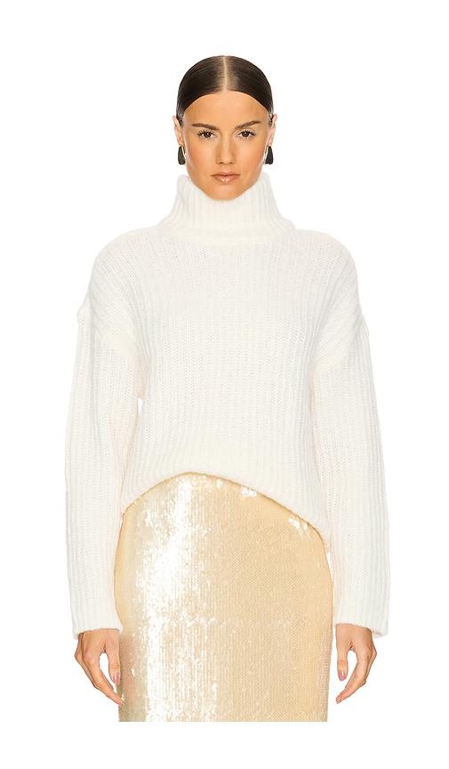 L'Academie Troye Turtleneck Sweater in Ivory by L'ACADEMIE
