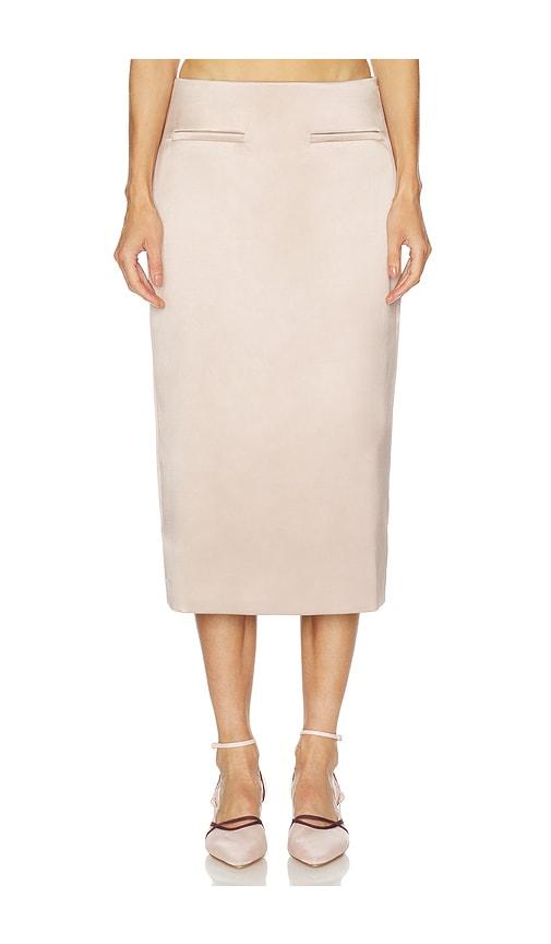 L'Academie Yuli Midi Skirt in Pink by L'ACADEMIE