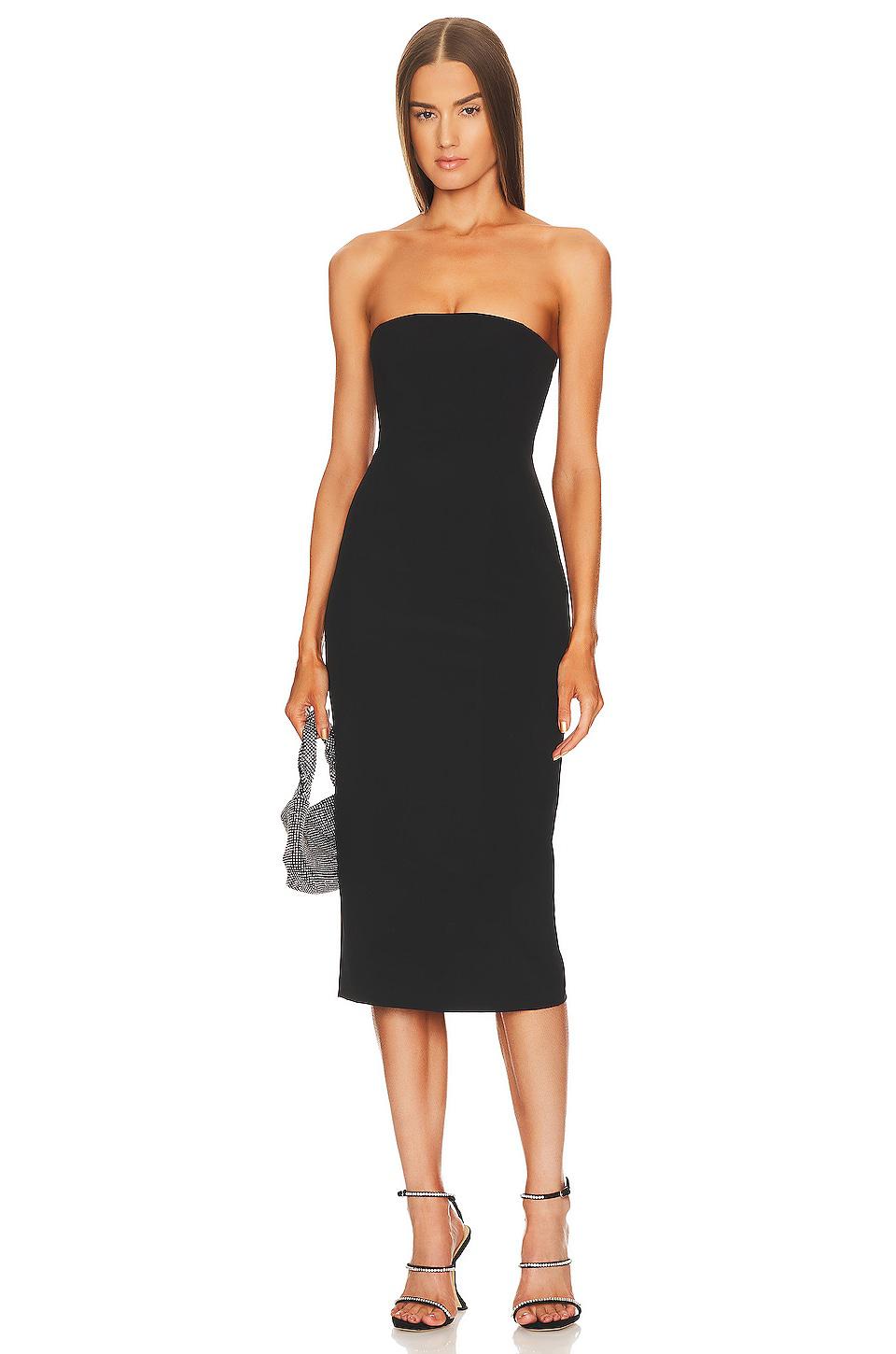 L'Academie x Marianna Hewitt Sunny Midi Dress in Black by L'ACADEMIE