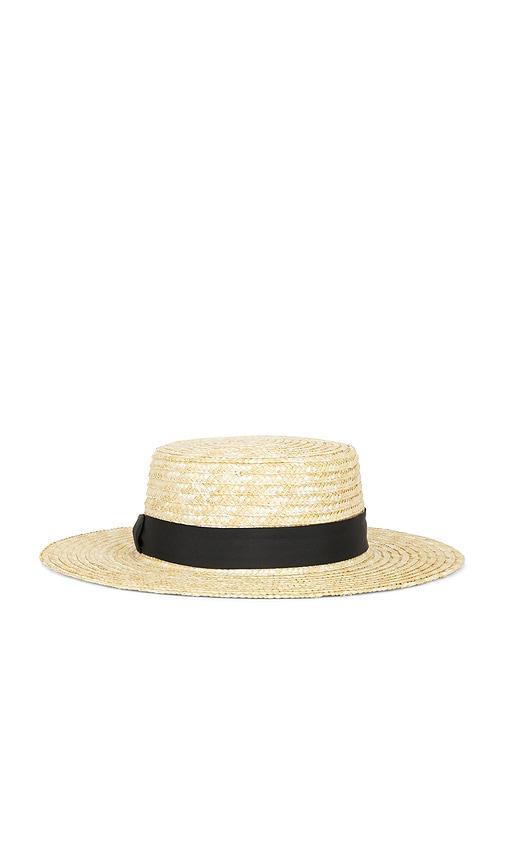 Lack of Color The Spencer Wide Brimmed Boater in Neutral by LACK OF COLOR