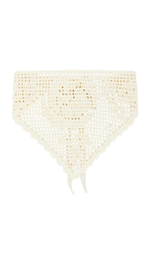 Lack of Color Triangle Bandana in White by LACK OF COLOR