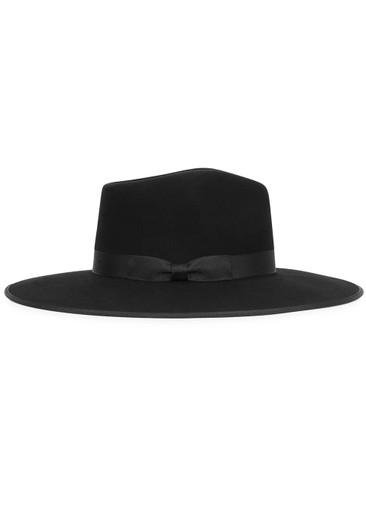 Noir Rancher black wool fedora by LACK OF COLOR
