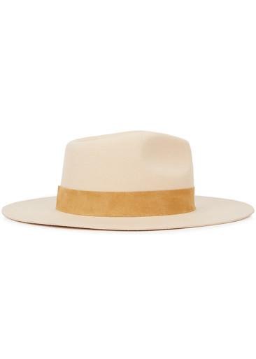 The Mirage ivory wool felt fedora by LACK OF COLOR