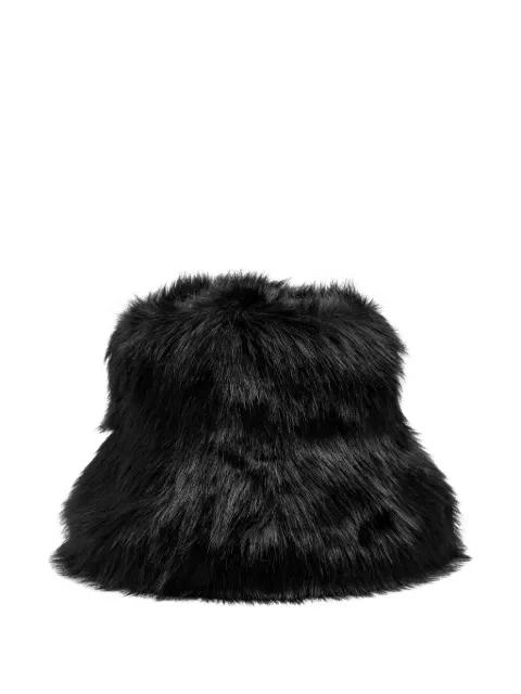 faux-fur bucket hat by LACK OF COLOR