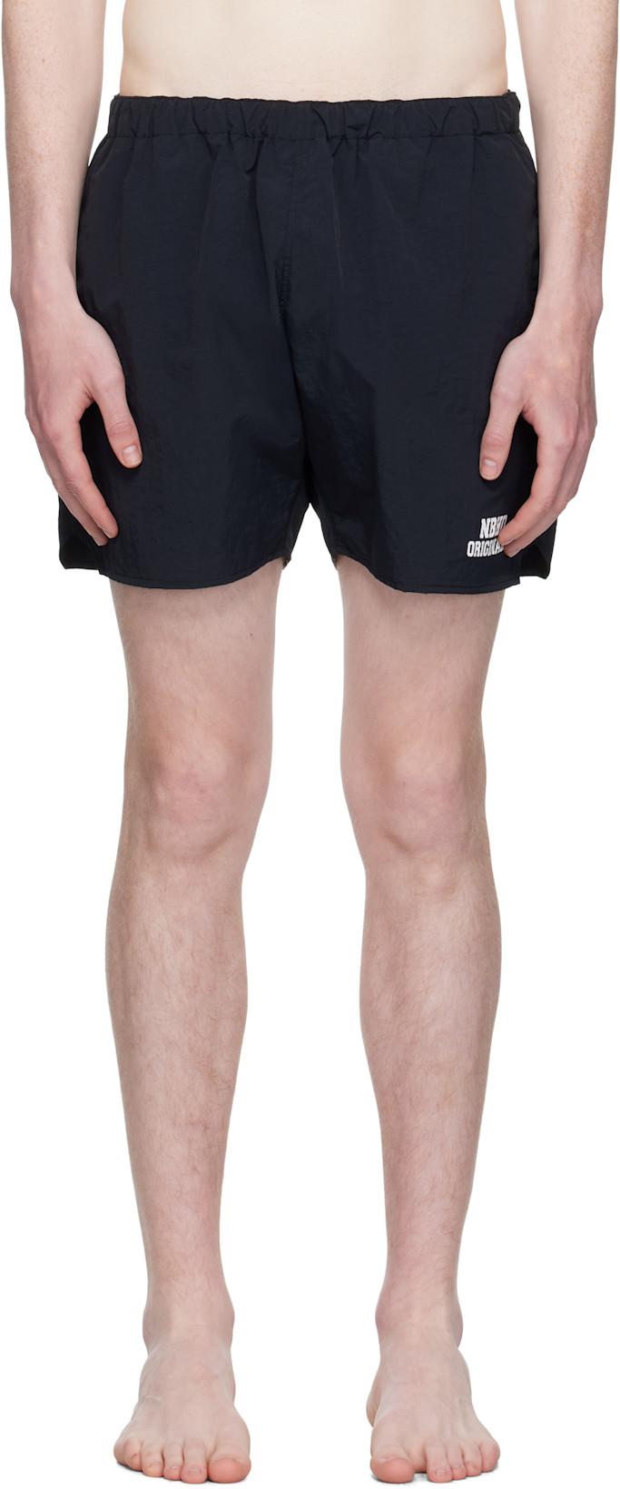 Black Mid Length Swim Shorts by LACOSTE