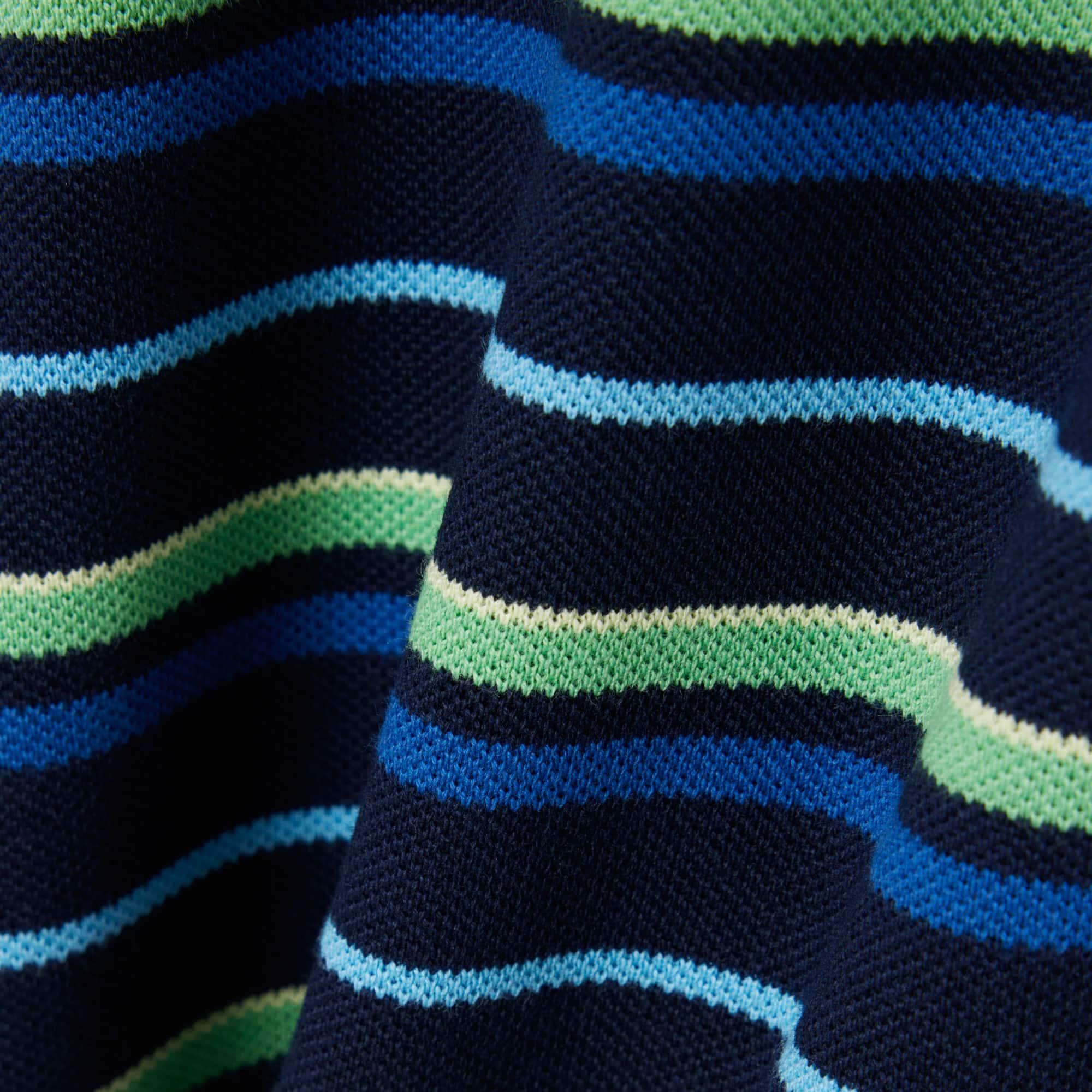 Boys' Contrast Stripe Petit Piqué Polo by LACOSTE