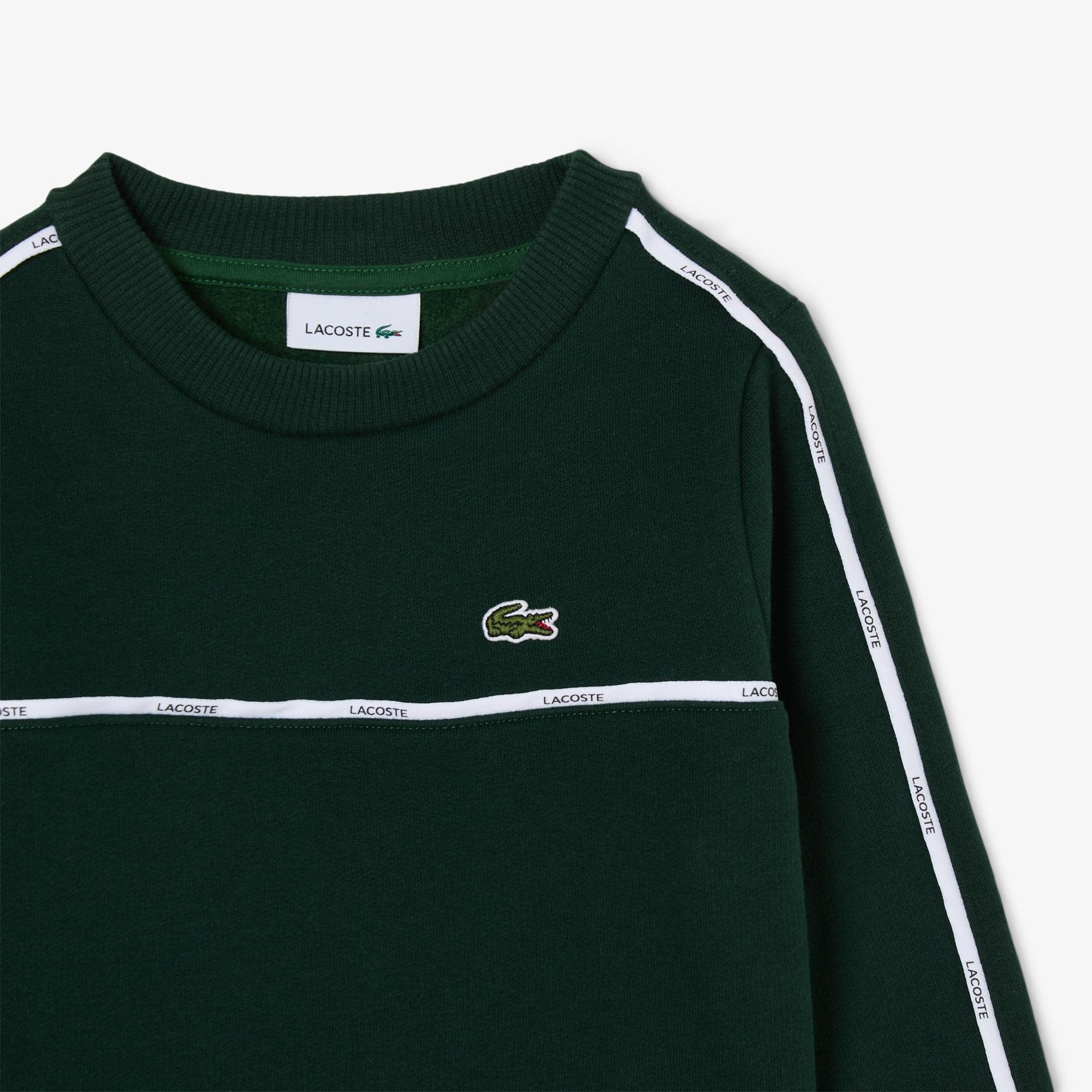 Boys' Logo Stripe Fleece Sweatshirt by LACOSTE