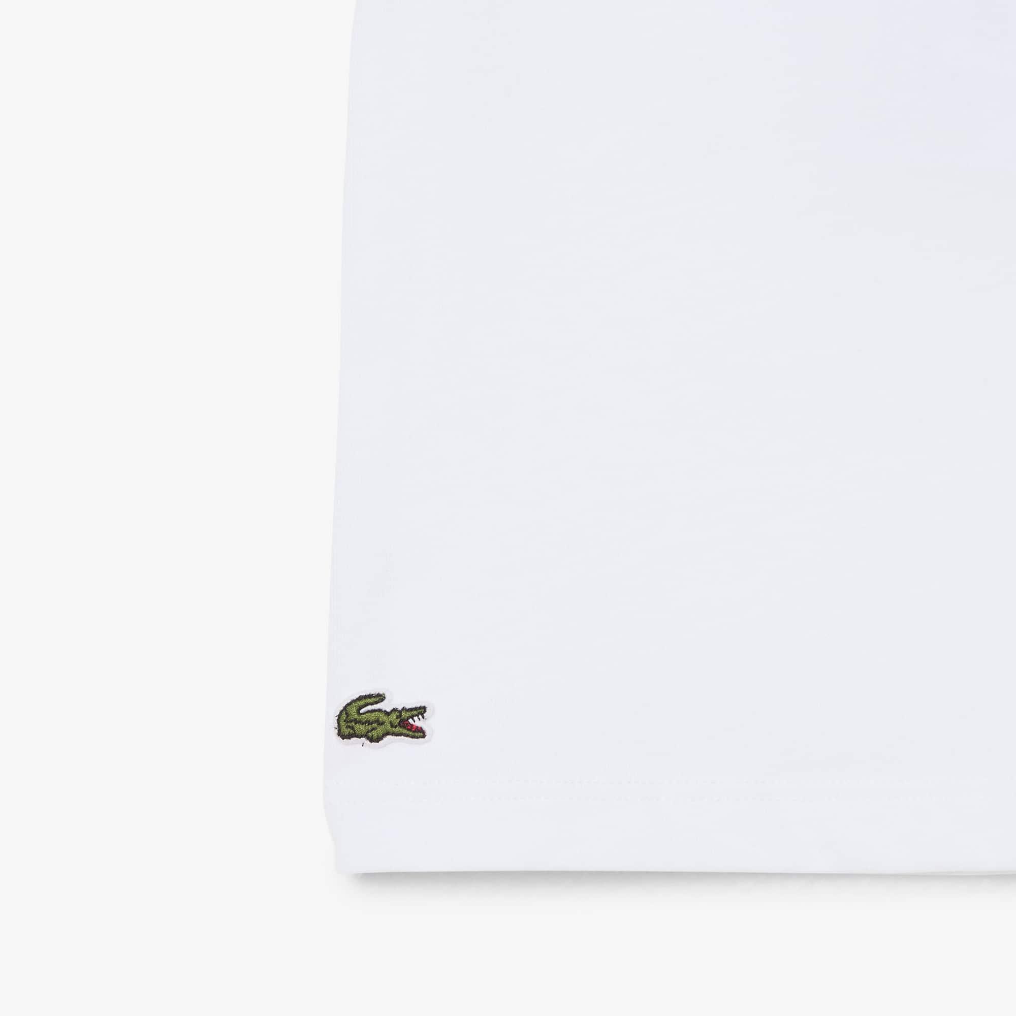 Boys' Monogram Print Cotton T-Shirt by LACOSTE