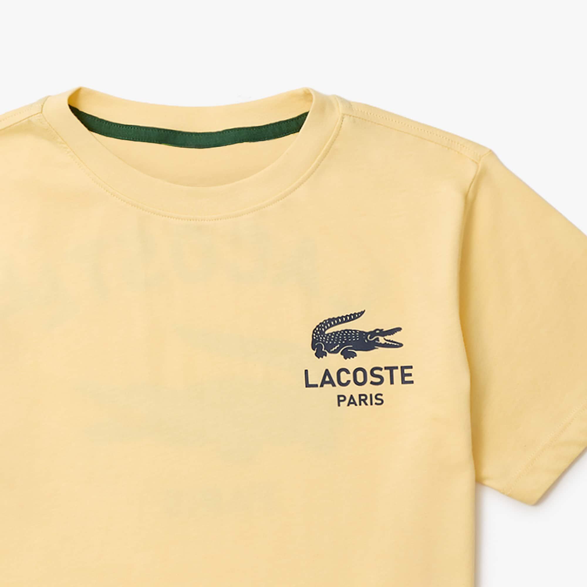 Boys' Print Cotton T-Shirt by LACOSTE