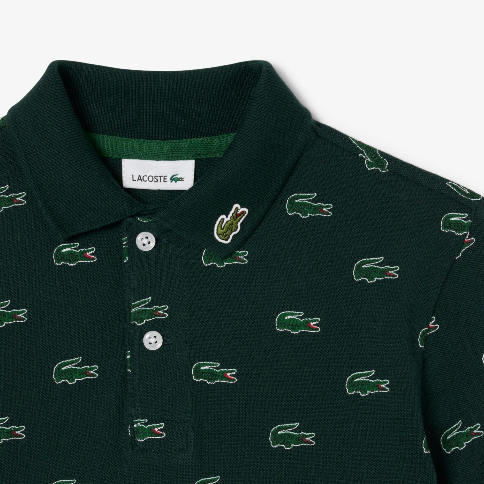 Boys' Printed Petit Piqué Polo by LACOSTE