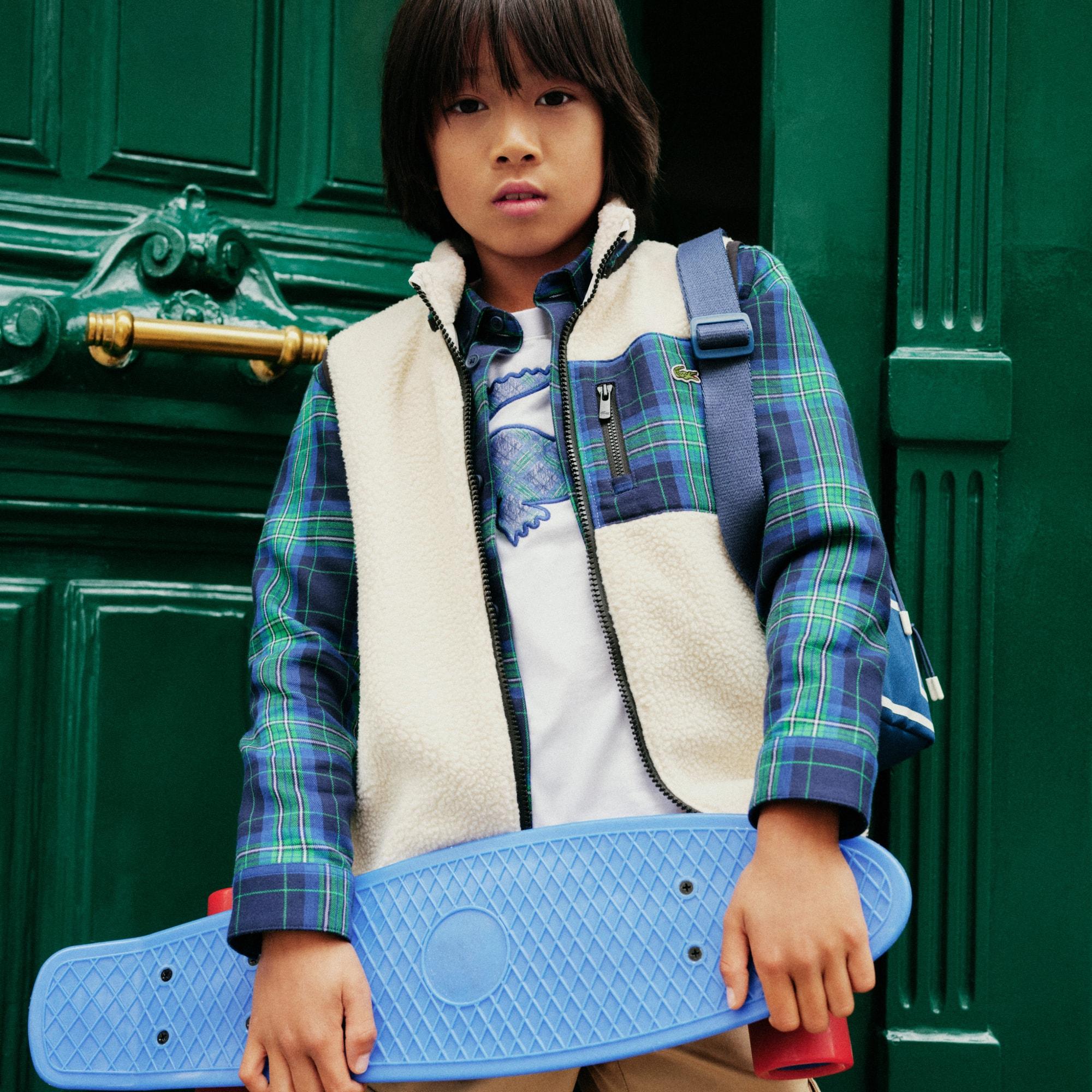 Boys' Sleeveless Sherpa Fleece Vest by LACOSTE