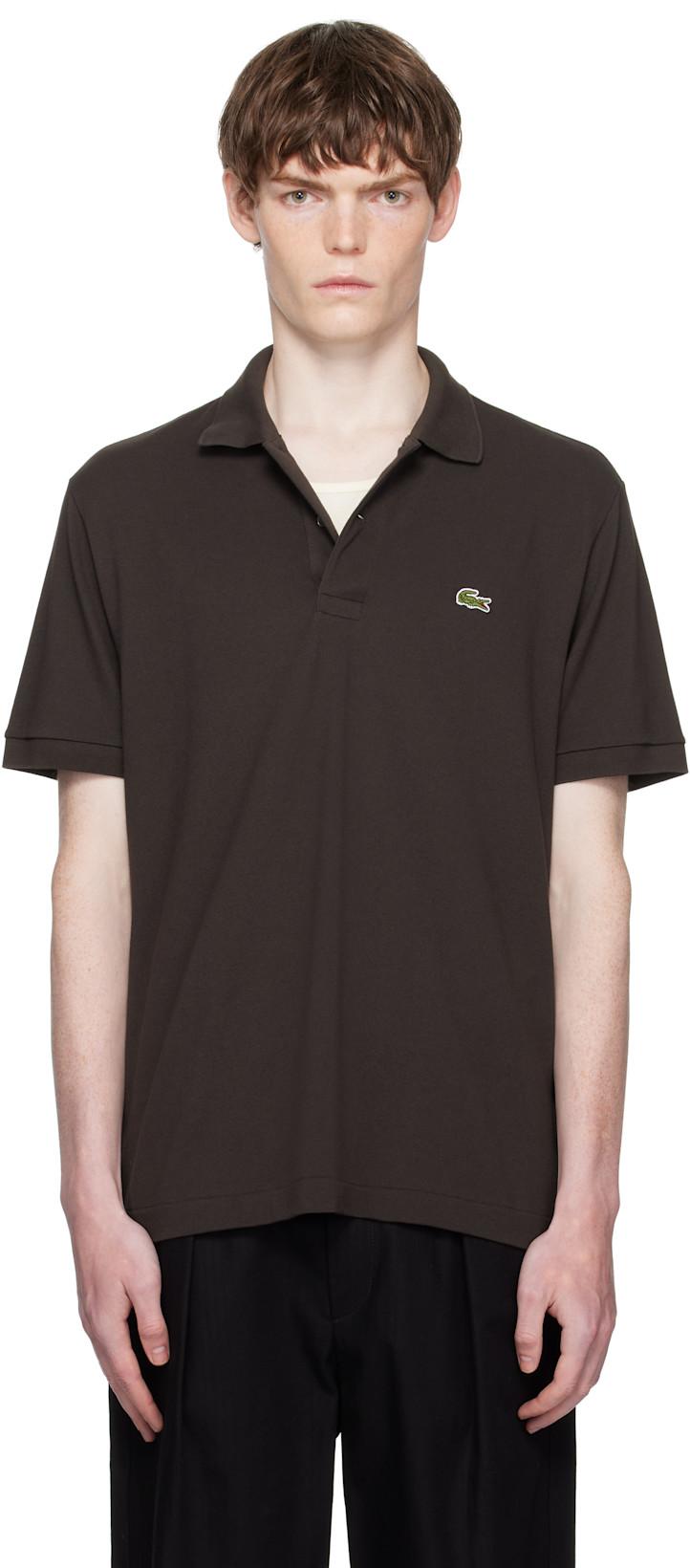 Brown Classic Fit L.12.12 Light Piqué Polo by LACOSTE