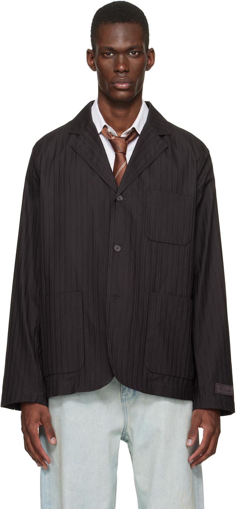 Brown Elevated Seasonal Blazer by LACOSTE