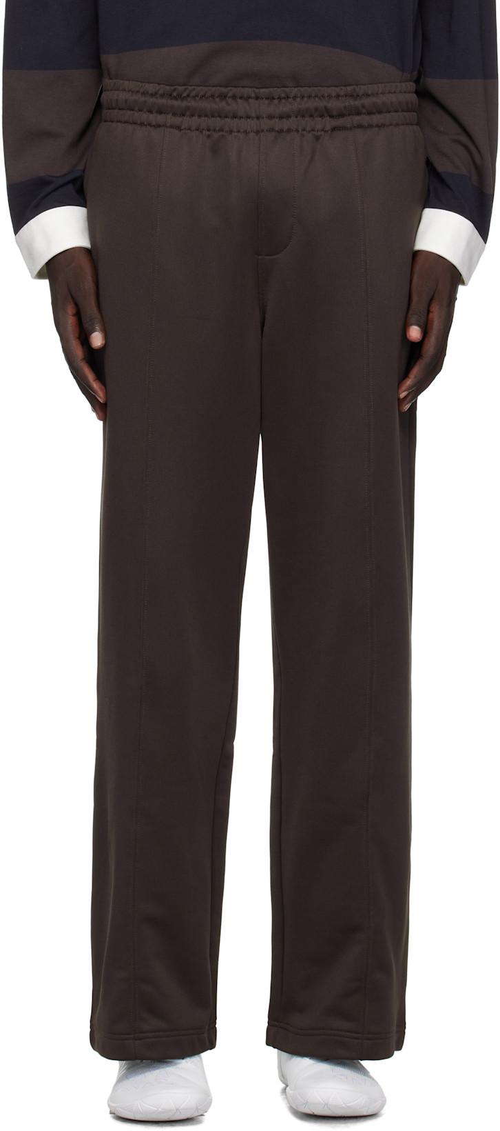 Brown Loose Fit Fleece Sweatpants by LACOSTE