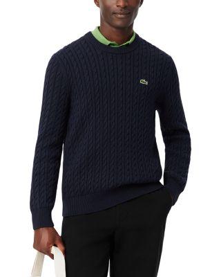 Cable Knit Cotton Sweater by LACOSTE
