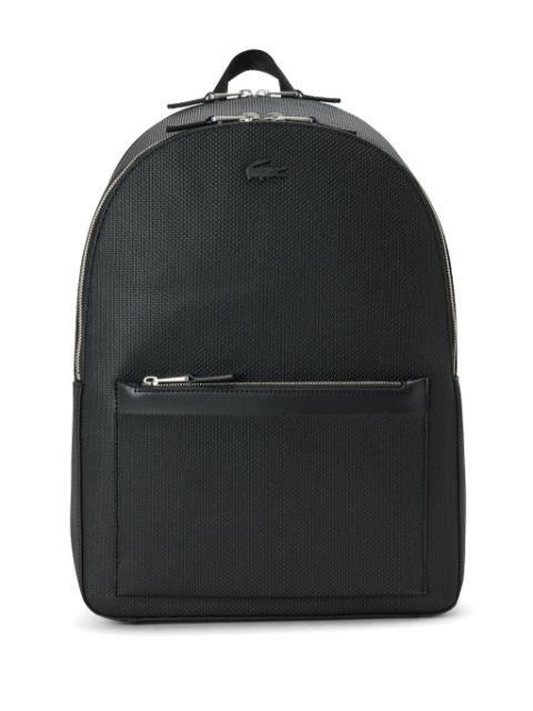 Chantaco logo-embossed leather backpack by LACOSTE