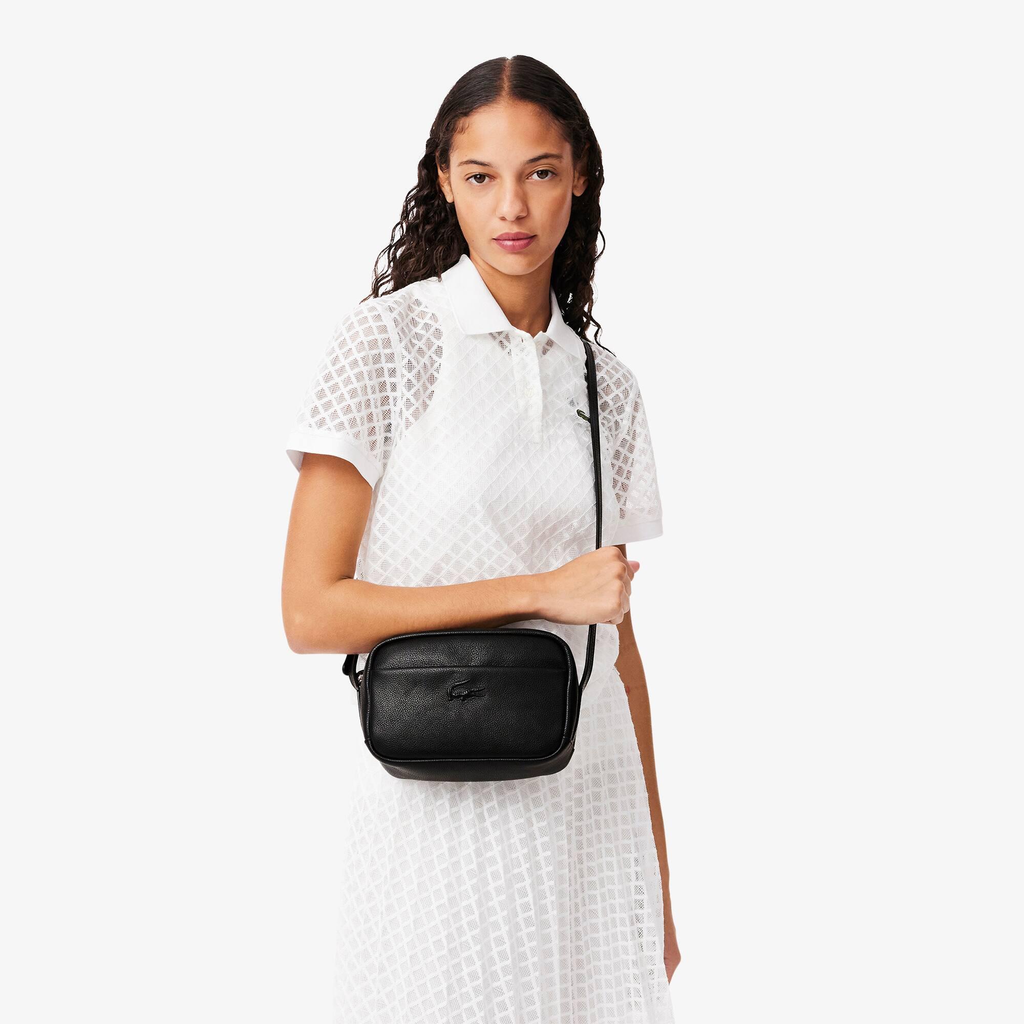 City Court Grain Leather Shoulder Bag by LACOSTE