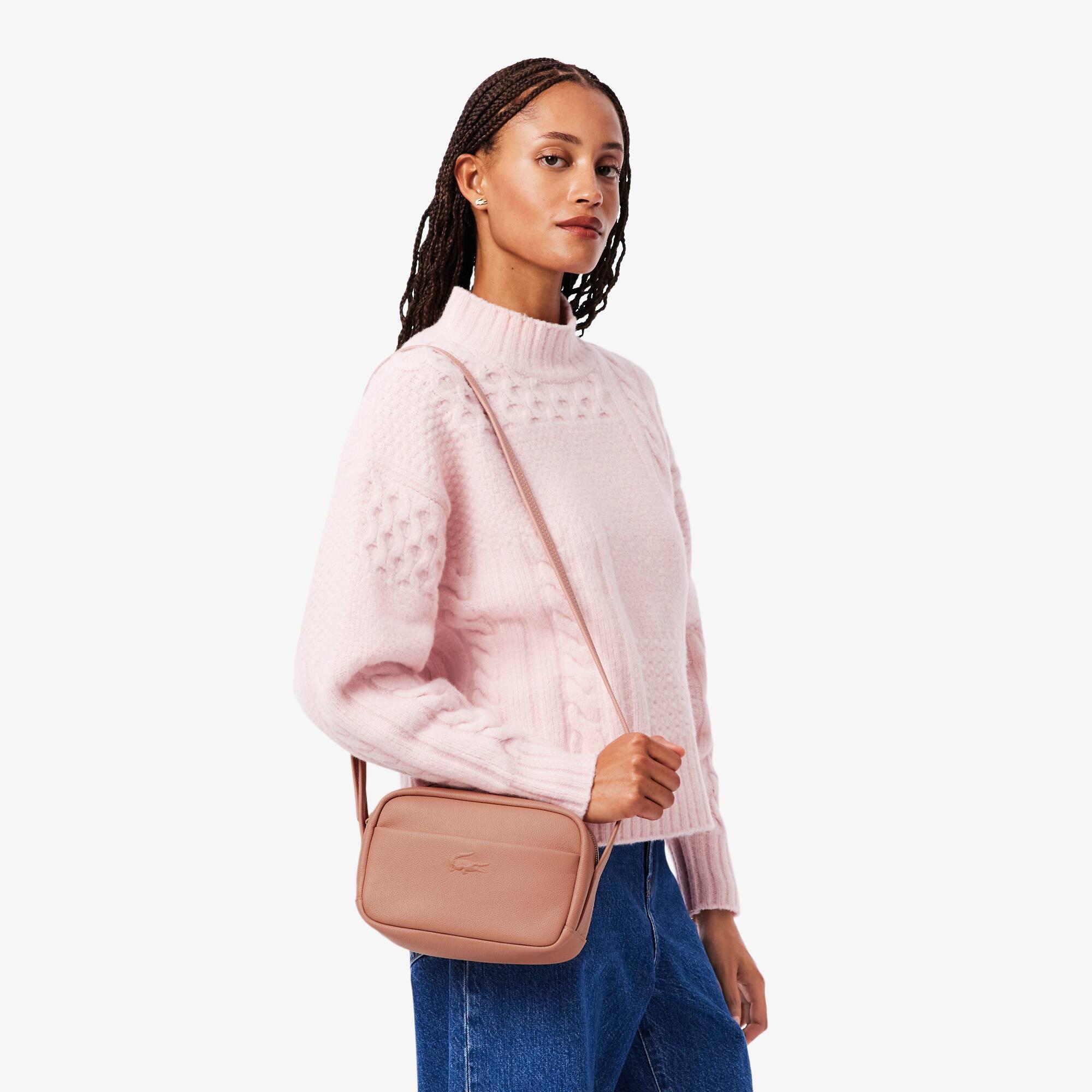 City Court Grain Leather Shoulder Bag by LACOSTE