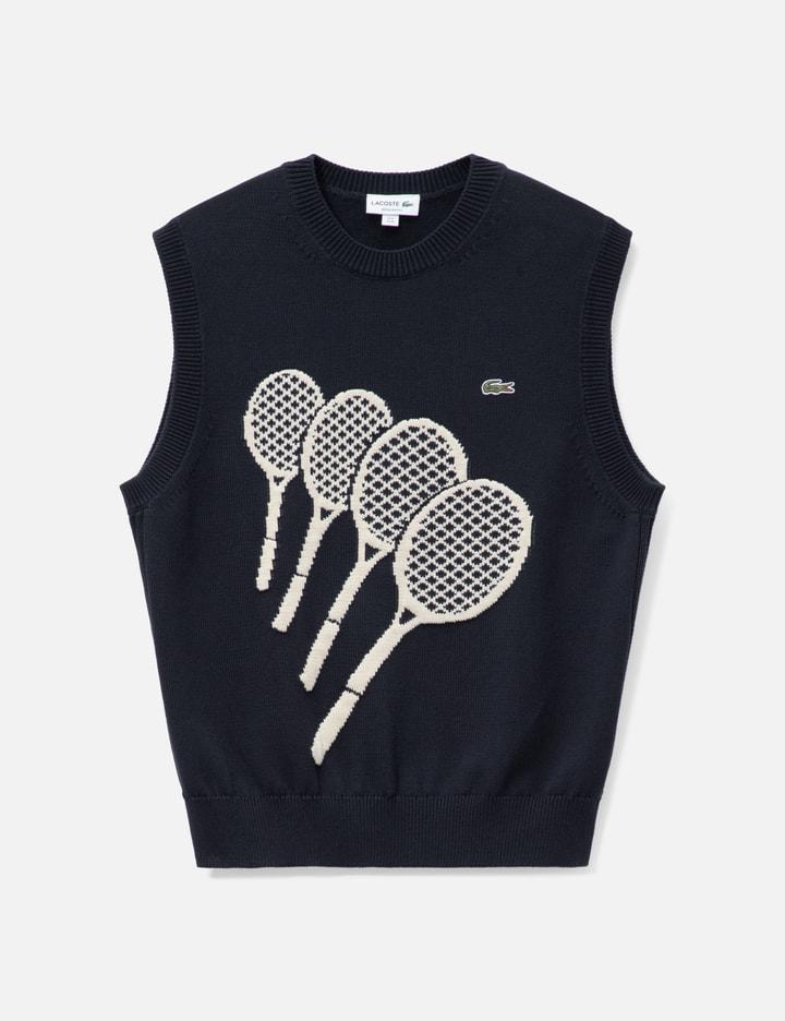 Cotton Jacquard Sweater Vest by LACOSTE