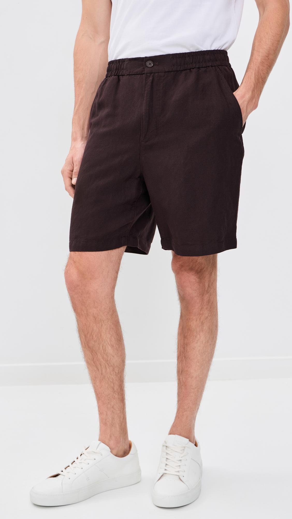 Cotton Linen Shorts 7" by LACOSTE