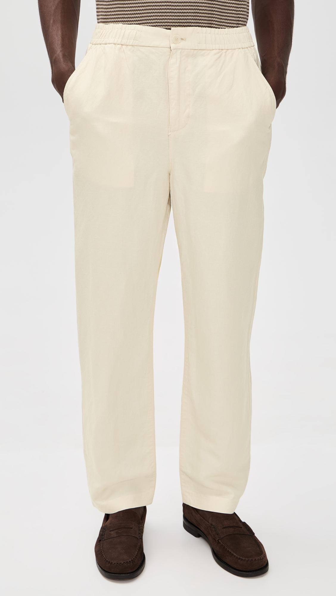 Cotton Linen Trousers by LACOSTE