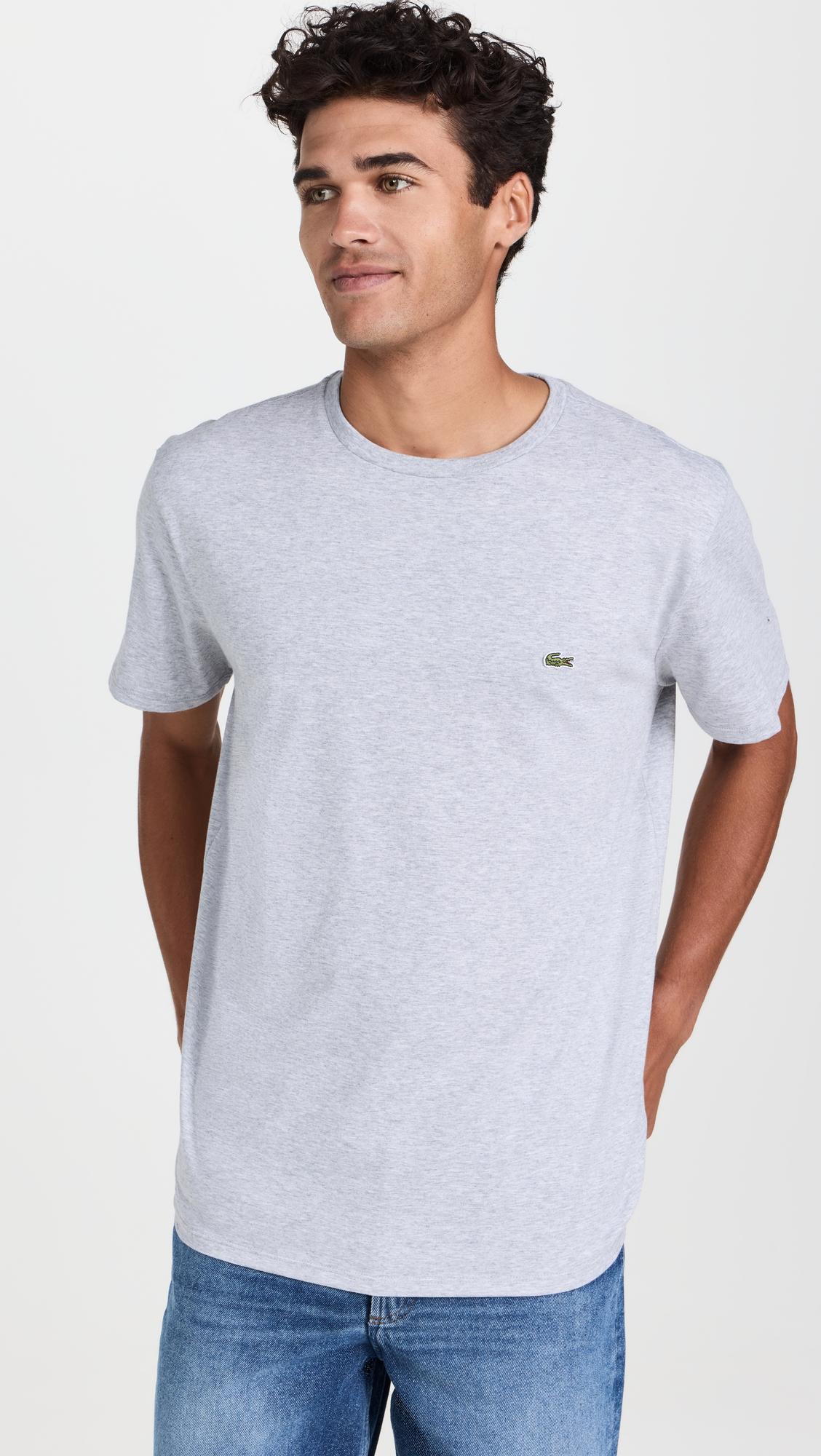 Crew Neck Pima Cotton Jersey T-Shirt by LACOSTE