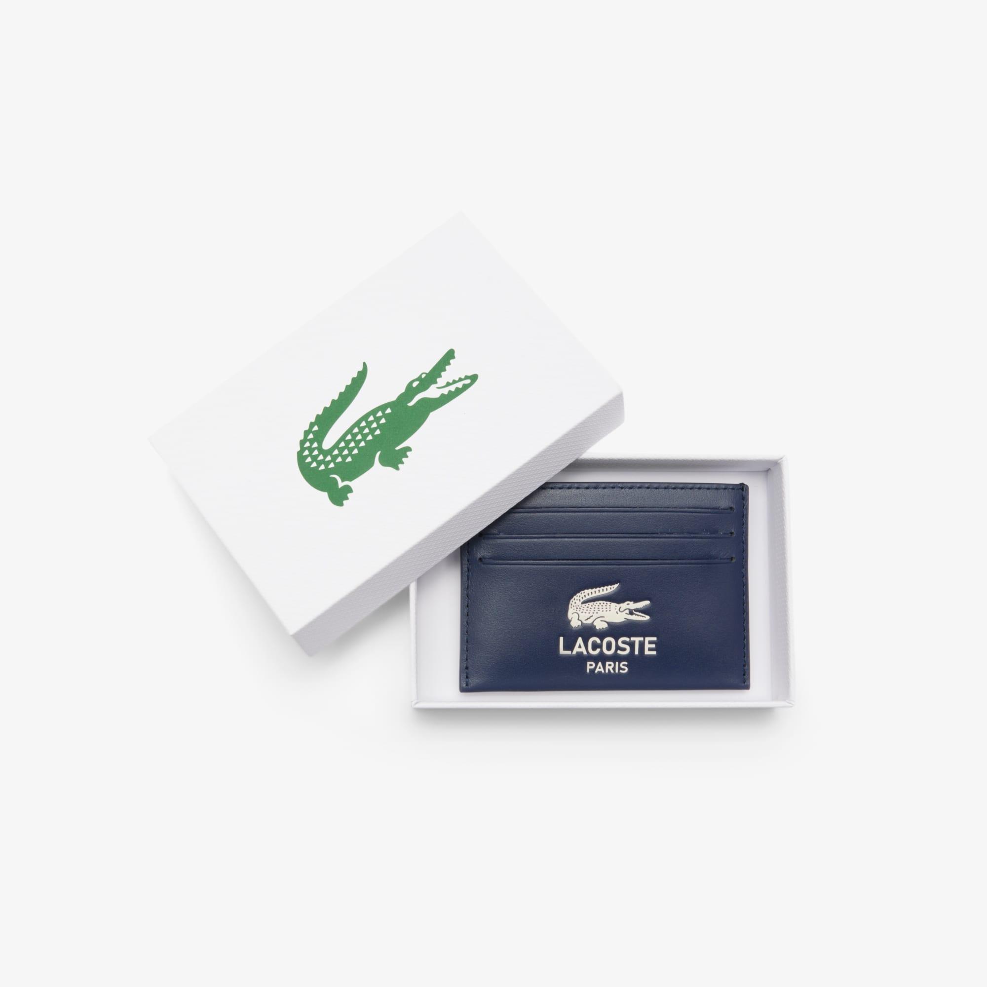 FG Printed Leather Card Holder by LACOSTE