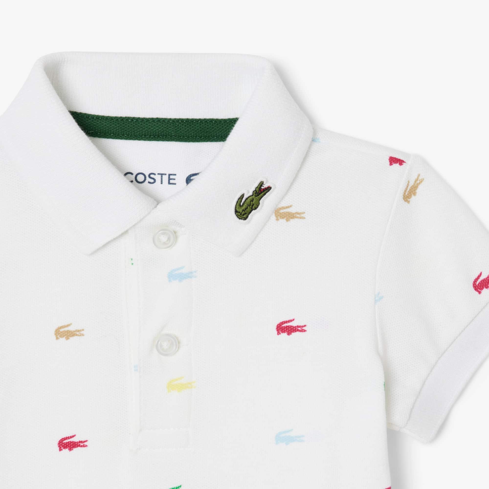 Infants’ Crocodile Print Piqué Onesie by LACOSTE