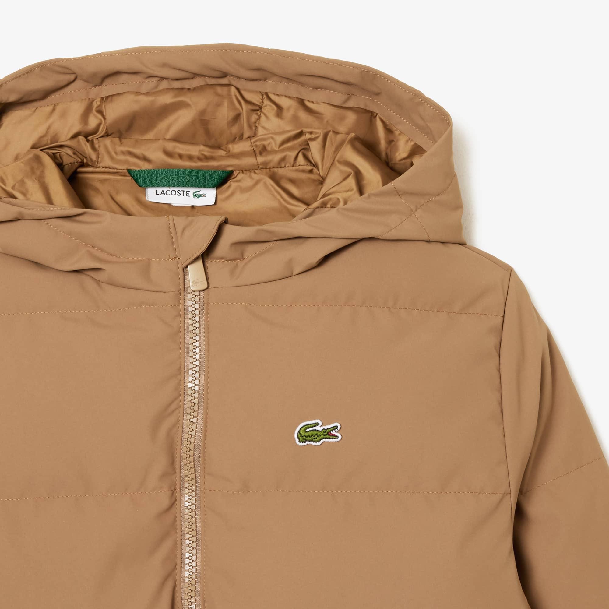 Kids' Embroidered Crocodile Hooded Puffer Jacket by LACOSTE