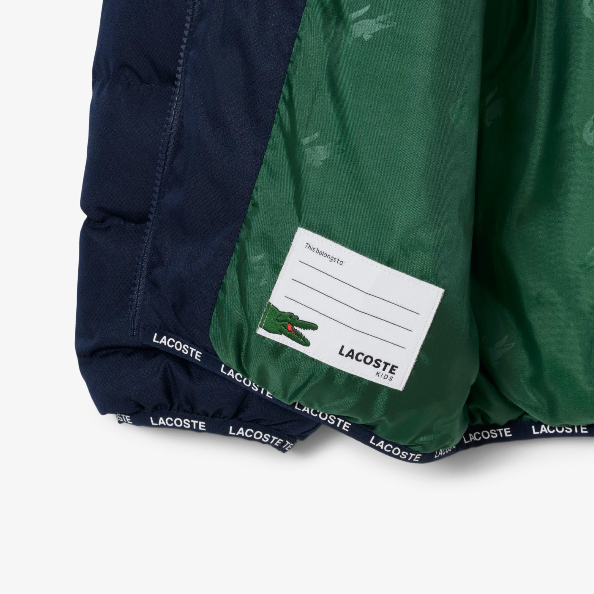 Kids' Hooded Diamond Puffer Jacket by LACOSTE
