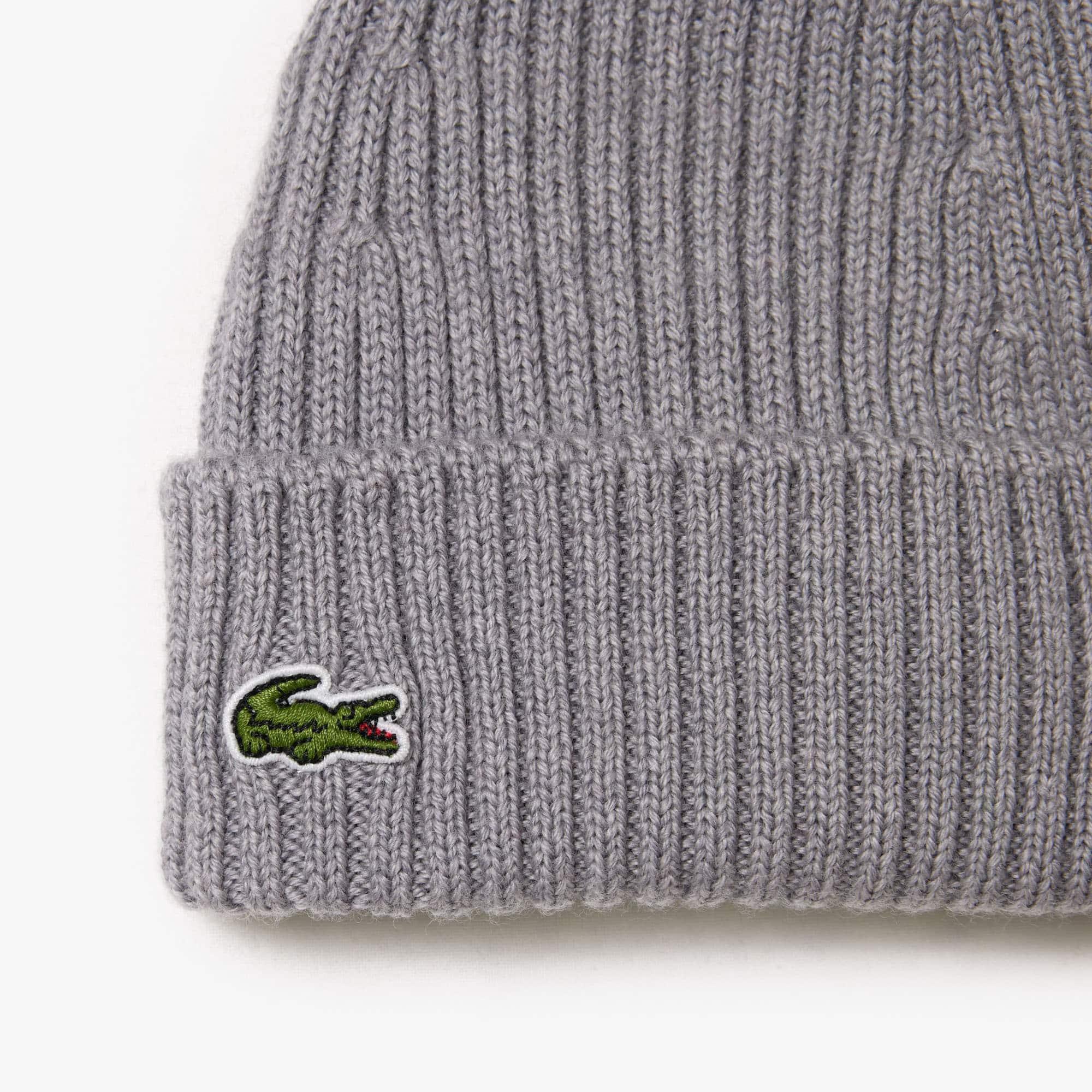 Kids' Rib Knit Wool Beanie by LACOSTE