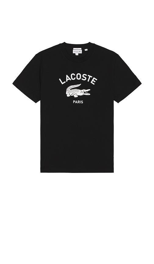 Lacoste Classic Fit Tee in Black by LACOSTE