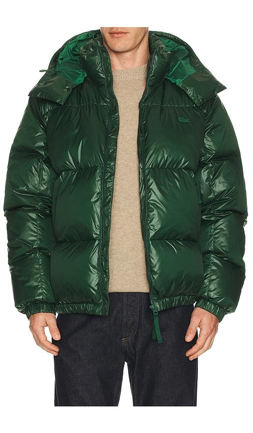 Lacoste Nylon Shiney Puffer Jacket in Green by LACOSTE