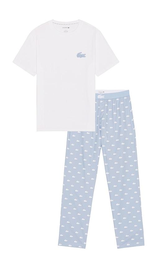 Lacoste Pajama Set in Blue by LACOSTE